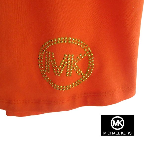 **SOLD**MICHAEL Michael Kors NWOT CLEMENTINE Stud MK Circle Shirt Dress L - Picture 3 of 12